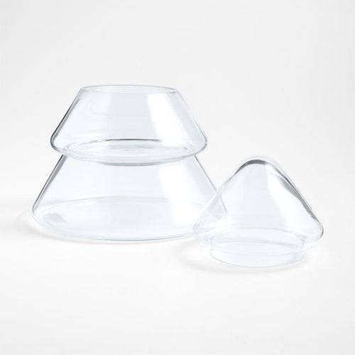 2-Tier Glass Christmas Tree Cookie Jar