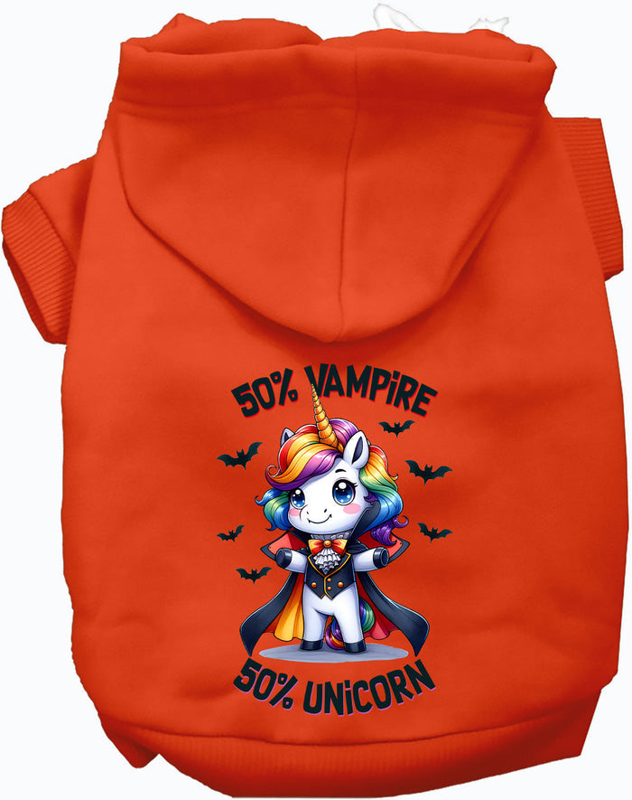 50 Percent Vampire and Unicorn Halloween Pet Hoodie