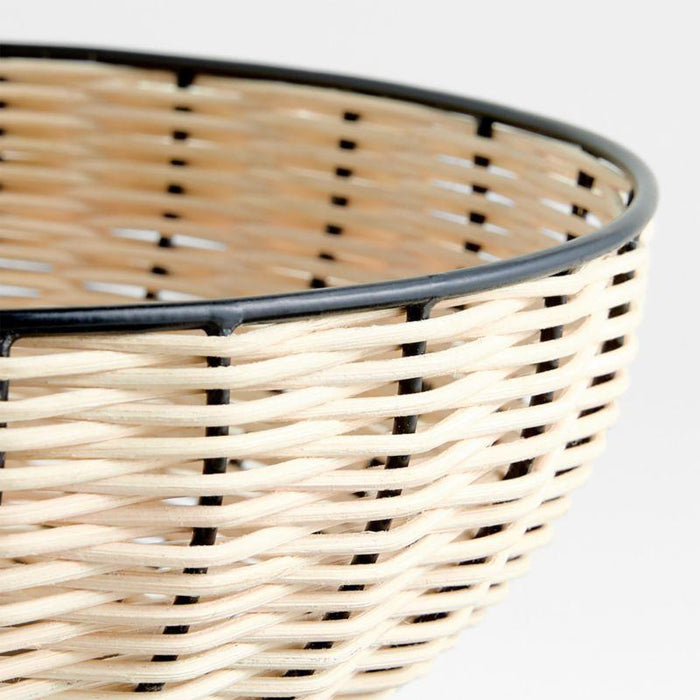 Amira  and Wicker 12" Pedestal Bowl