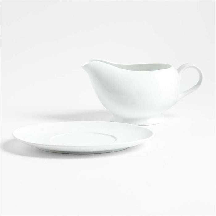 Aspen Porcelain Gravy Boat with Saucer