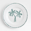 Aspen Rimmed Palm Melamine Dinner Plate