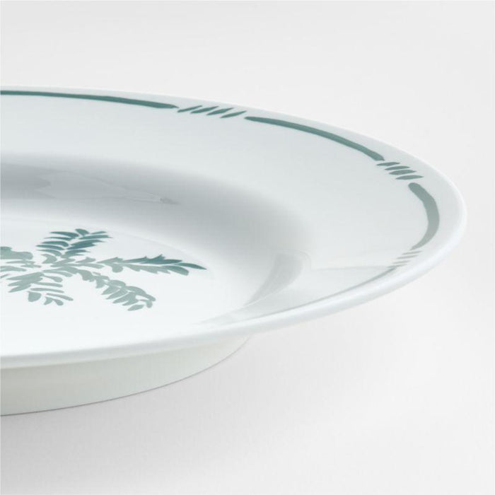 Aspen Rimmed Palm Melamine Dinner Plate