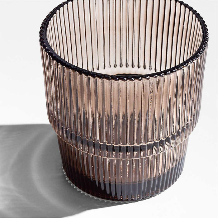 Atwell Spring Stackable Ribbed Double Old-Fashioned Glass