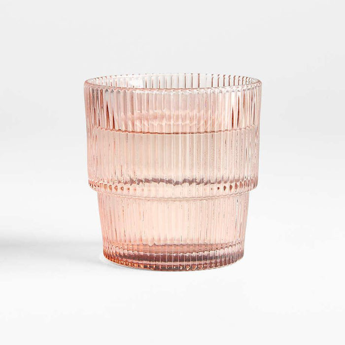 Atwell Spring Stackable Ribbed Double Old-Fashioned Glass