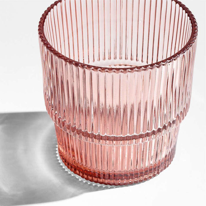 Atwell Spring Stackable Ribbed Double Old-Fashioned Glass