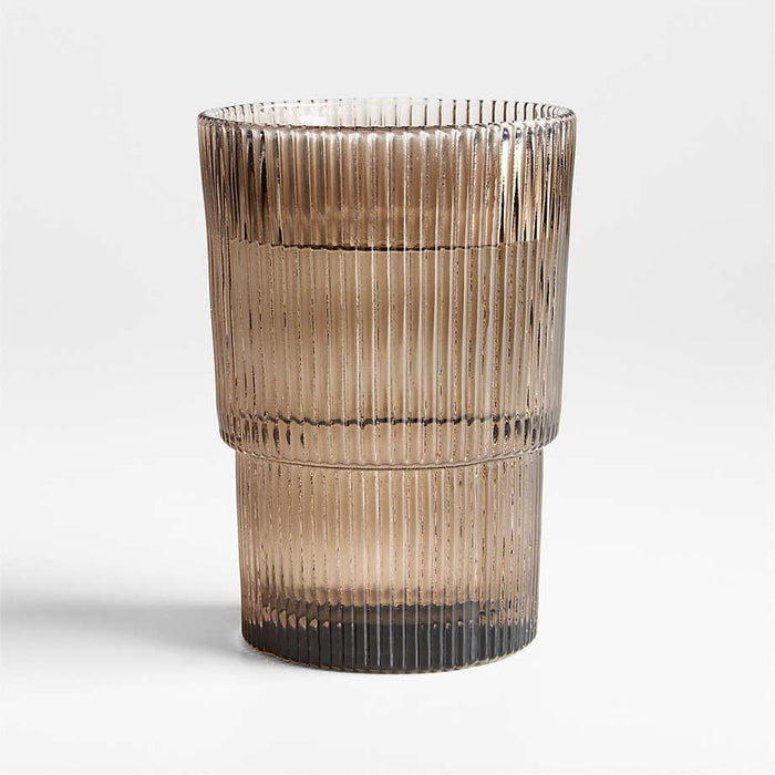 Atwell Spring Stackable Ribbed Highball Glass