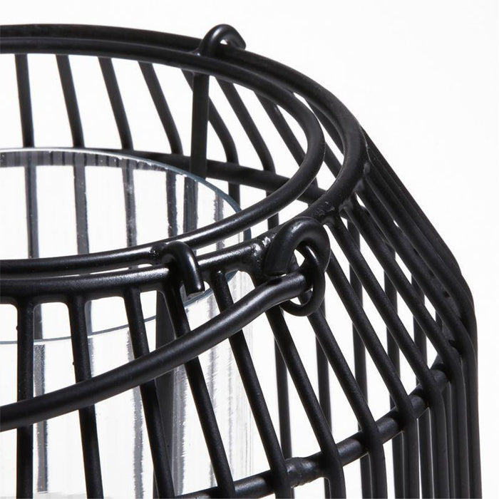 Austell Large Black Metal Outdoor Lantern 17".