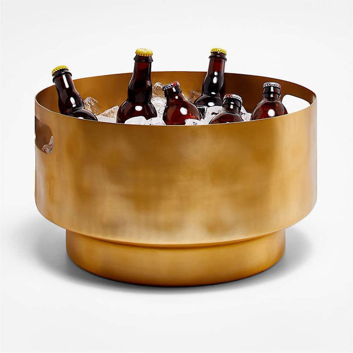 Brass Hammered Beverage Tub.