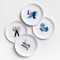 Butterfly Melamine Salad Plates by Lucia Eames, Set of 4.