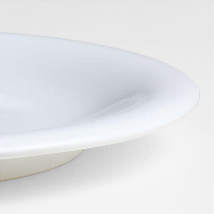 Caesna White Stoneware Dinner Plate
