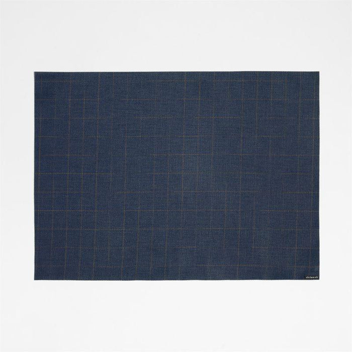 Chilewich ® Chase Rectangle Deep Indigo Placemat.