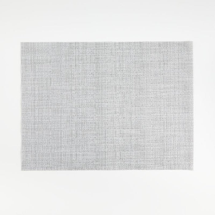 Chilewich ® Rectangular Crepe Silver Easy-Clean Vinyl Placemat.