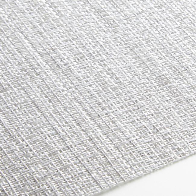 Chilewich ® Rectangular Crepe Silver Easy-Clean Vinyl Placemat.