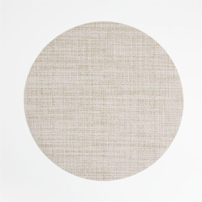 Crepe Neutral Placemat Round.