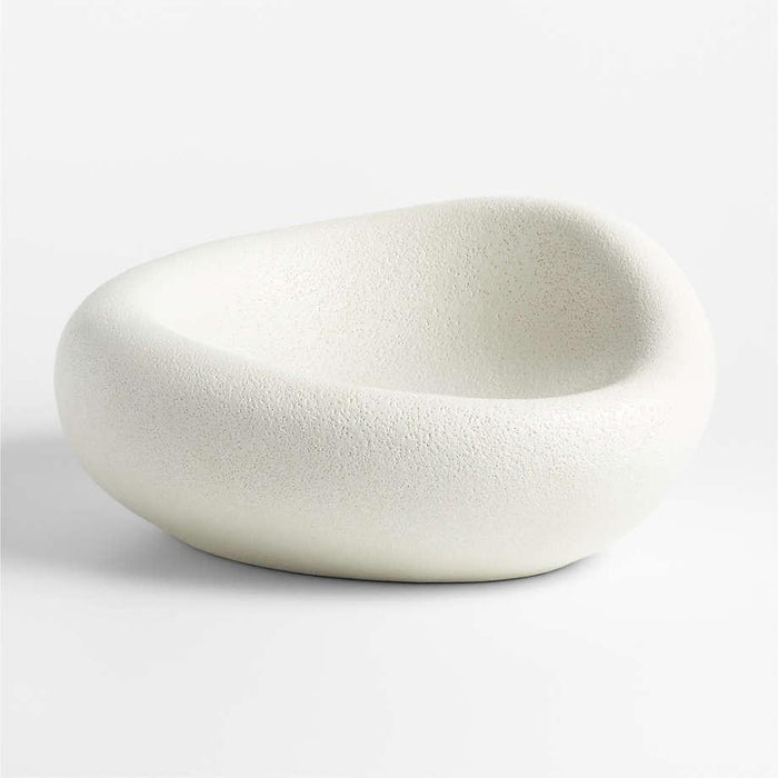 Cirro White Ceramic Centerpiece Bowl 16".