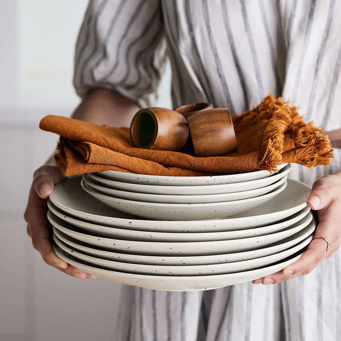 Craft Almond Brown Organic Cotton Fringe Napkin.
