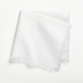Craft Crisp White Cotton Fringe Napkin.