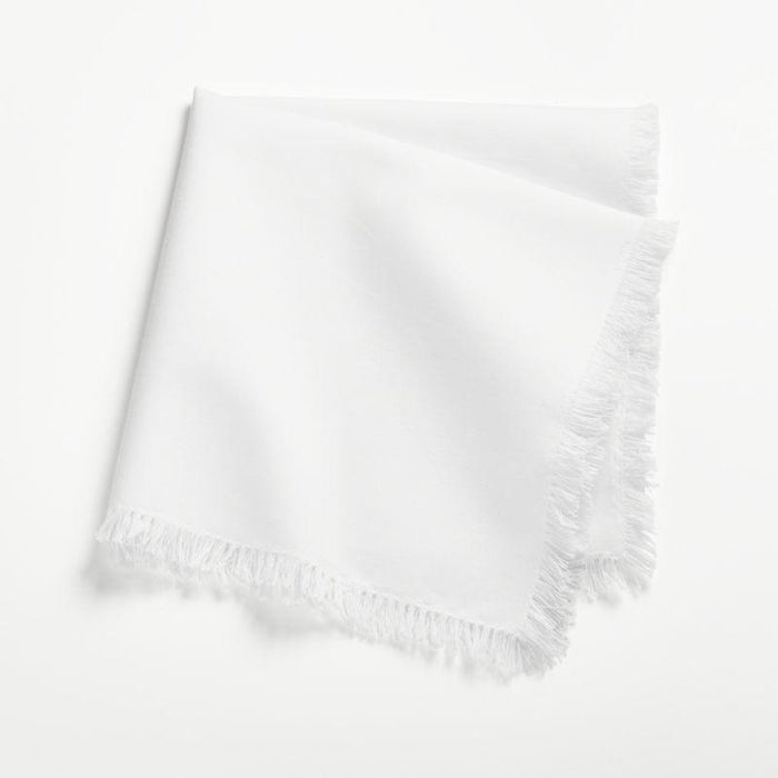 Craft Crisp White Cotton Fringe Napkin.