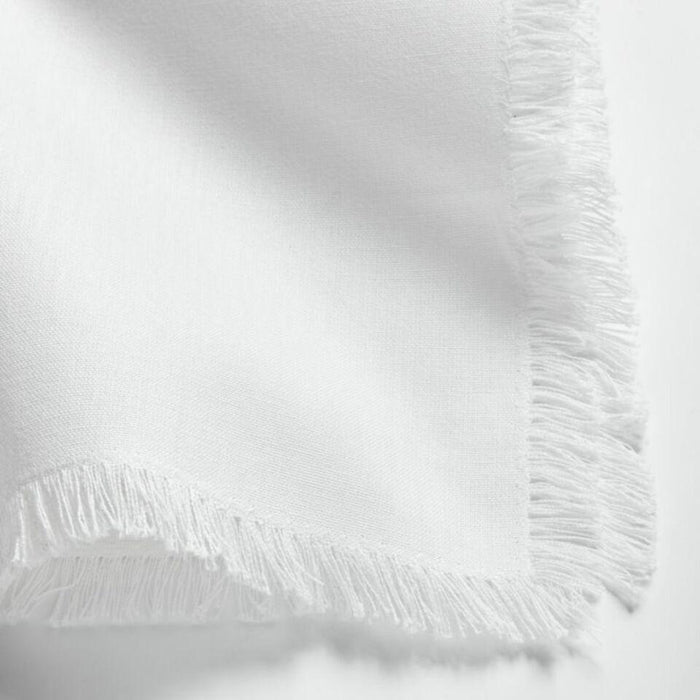 Craft Crisp White Cotton Fringe Napkin.