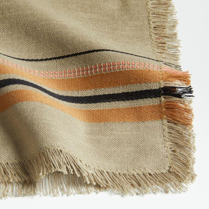 Craft Striped Organic Cotton Fringe Napkin