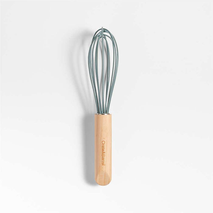 Crate & Barrel Silicone and Wood Whisk