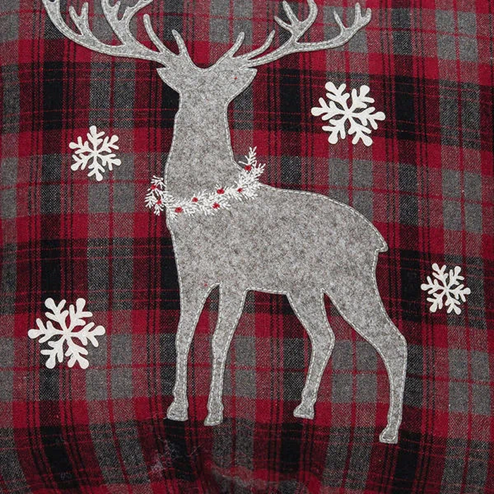 Deep Burgundy Plaid Cozy Throw Pillow
