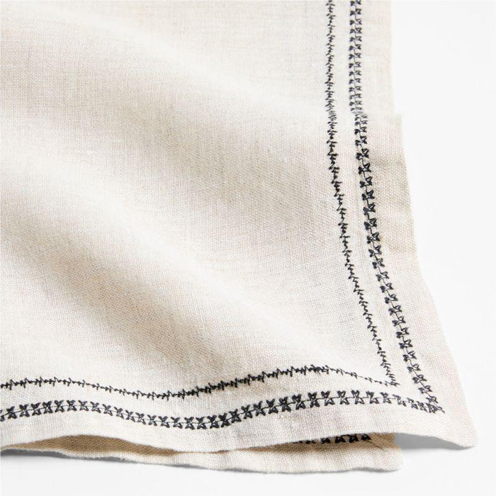 Embroidered Hem EUROPEAN FLAX ™-Certified Napkin