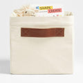 Leather Shelf Bin - New Brown.