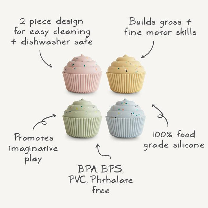 Kids Mushie Mix and Match Cupcake Toy
