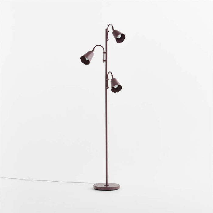 Kids Sadie Scalloped Deep Purple Floor Lamp