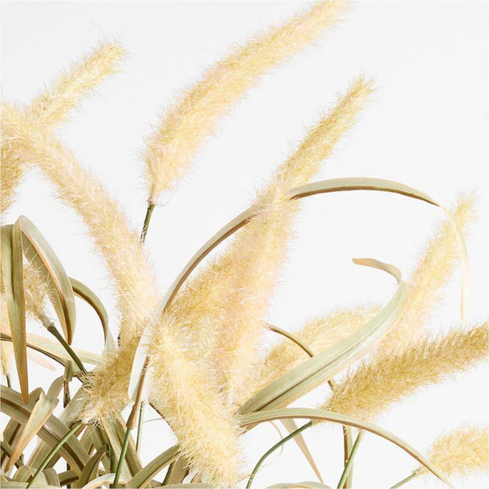 Large Faux Potted Grass in White Pot.