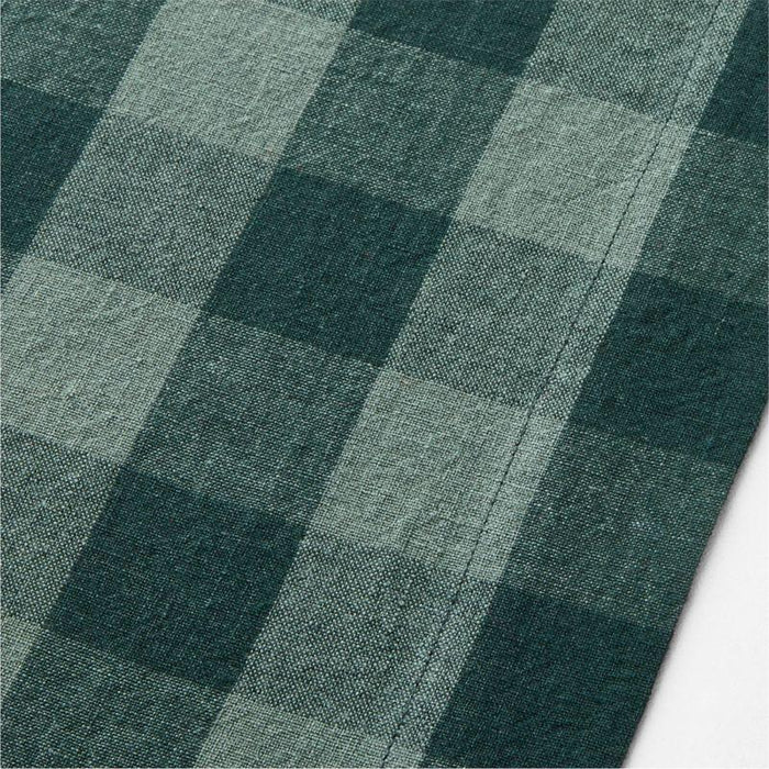 Marin 120" Spruce Green Buffalo Linen Table Runner