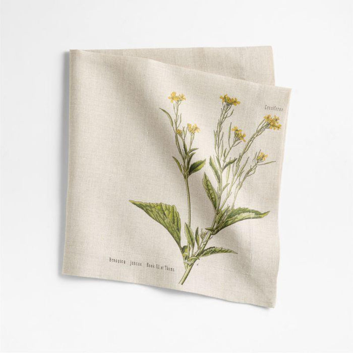 Marin Mustard Flower EUROPEAN FLAX ™-Certified Linen Napkin.