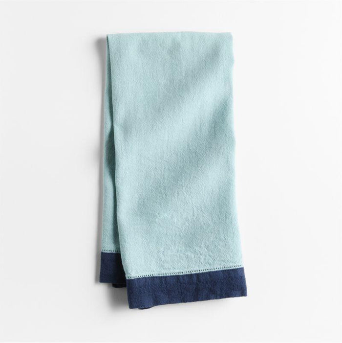 Marin Quiet Blue Linen Blend Kitchen Towel.