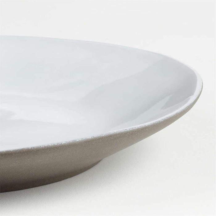 Marin White Recycled Stoneware Dinner Plate.