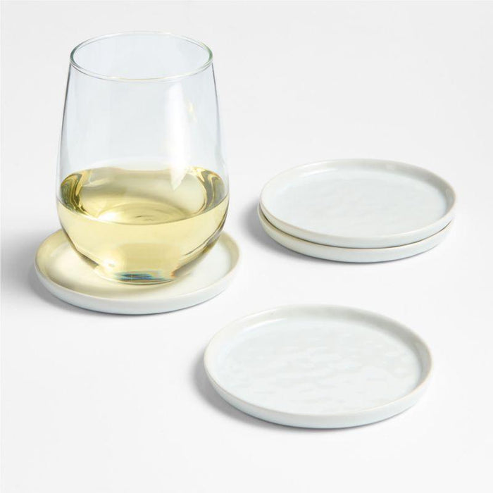 Mercer Round Porcelain Coasters, Set of 4