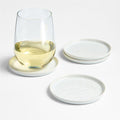 Mercer Round Porcelain Coasters, Set of 4