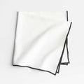 Merrow Stitch Crisp White Organic Cotton Napkin.