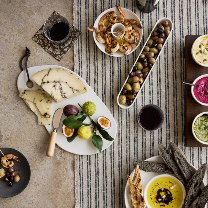Mezze Ceramic Tapas Long Olive Dish