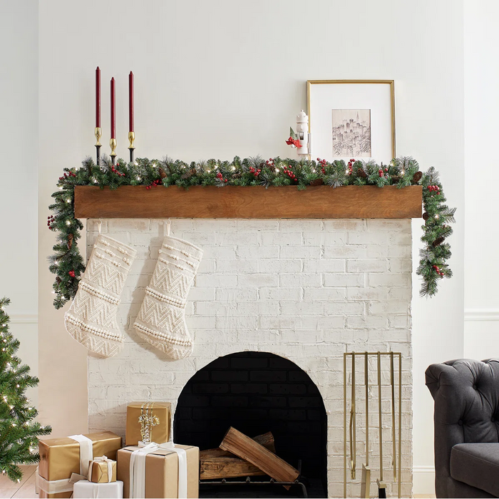 Mixed Greenery Christmas Swag Set (Pack of 3)