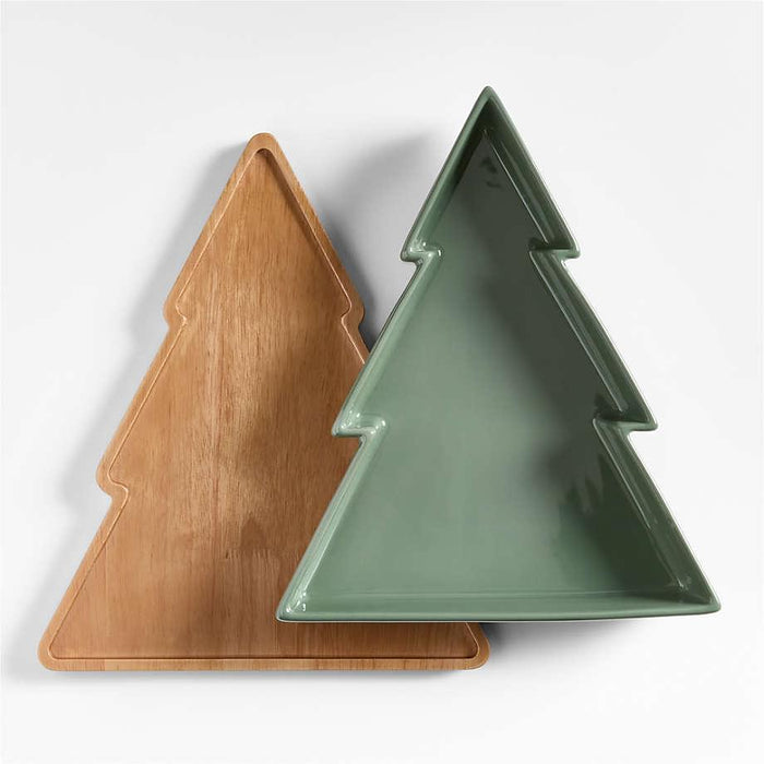 Oven-to-Table Holiday Tree with Wood Trivet
