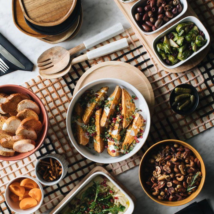 Oven-to-Table Oval Serving Bowls with Oval Platter
