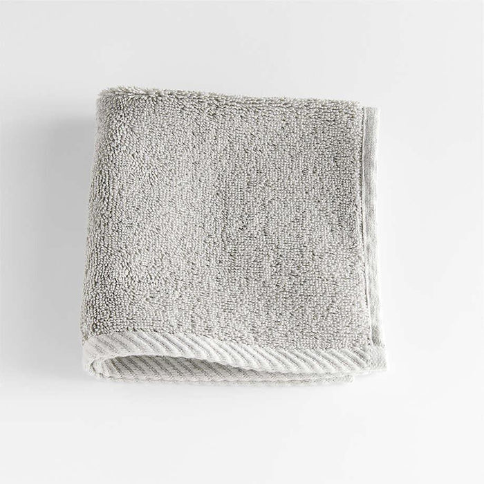 Quick-Dry Ash Organic Cotton Washcloth.