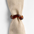 Recycled Glass Amber Napkin Rings, Set of 4