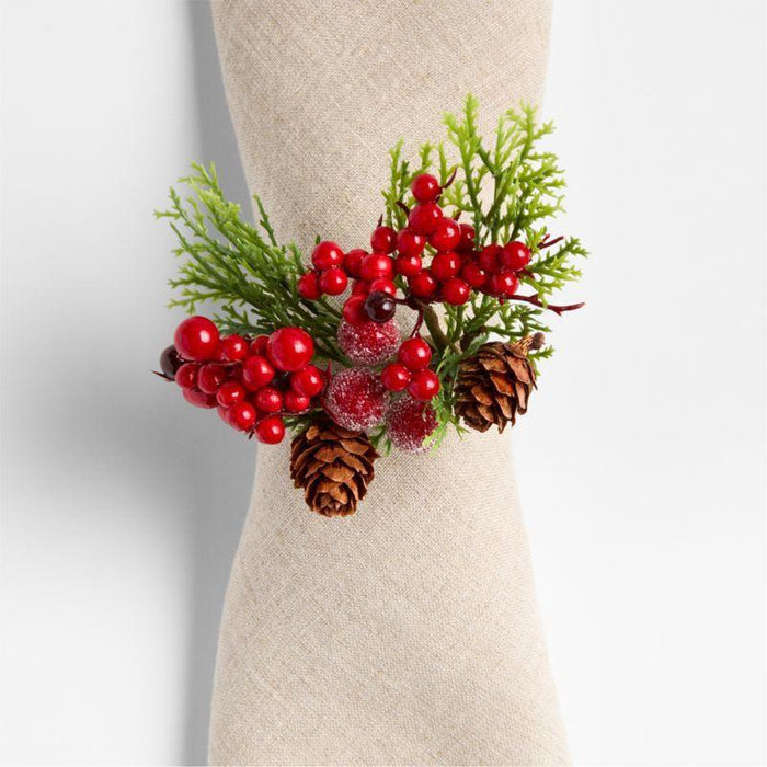 Red Berry Pinecone Napkin Ring
