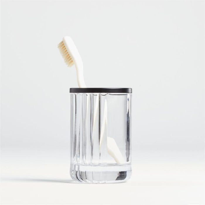 Ribbed Glass Tumbler.