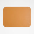 Rizzo Easy Care Recycled Leather Reversible Brown Rectangular Placemat.