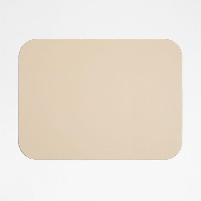 Rizzo Easy Care Recycled Leather Reversible Brown Rectangular Placemat.