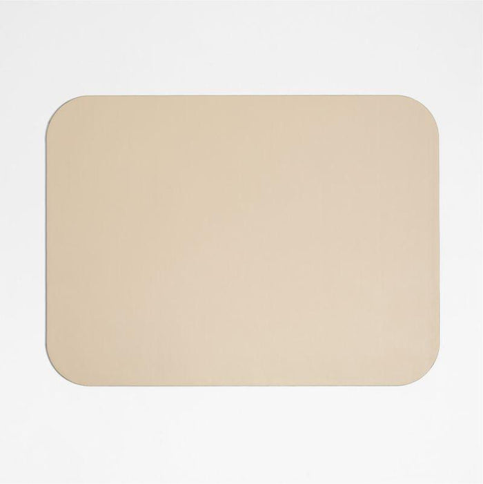 Rizzo Easy Care Recycled Leather Reversible Desert Green and Light Brown Rectangular Placemat.