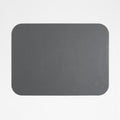Rizzo Easy Care Recycled Leather Reversible Grey Rectangular Placemat.